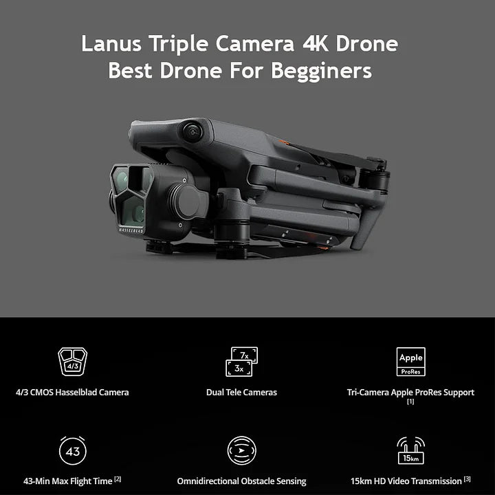 ✨Drone with 4K Camera Suitable for Adults, HS175D Remote Control Quadcopter with Auto Return